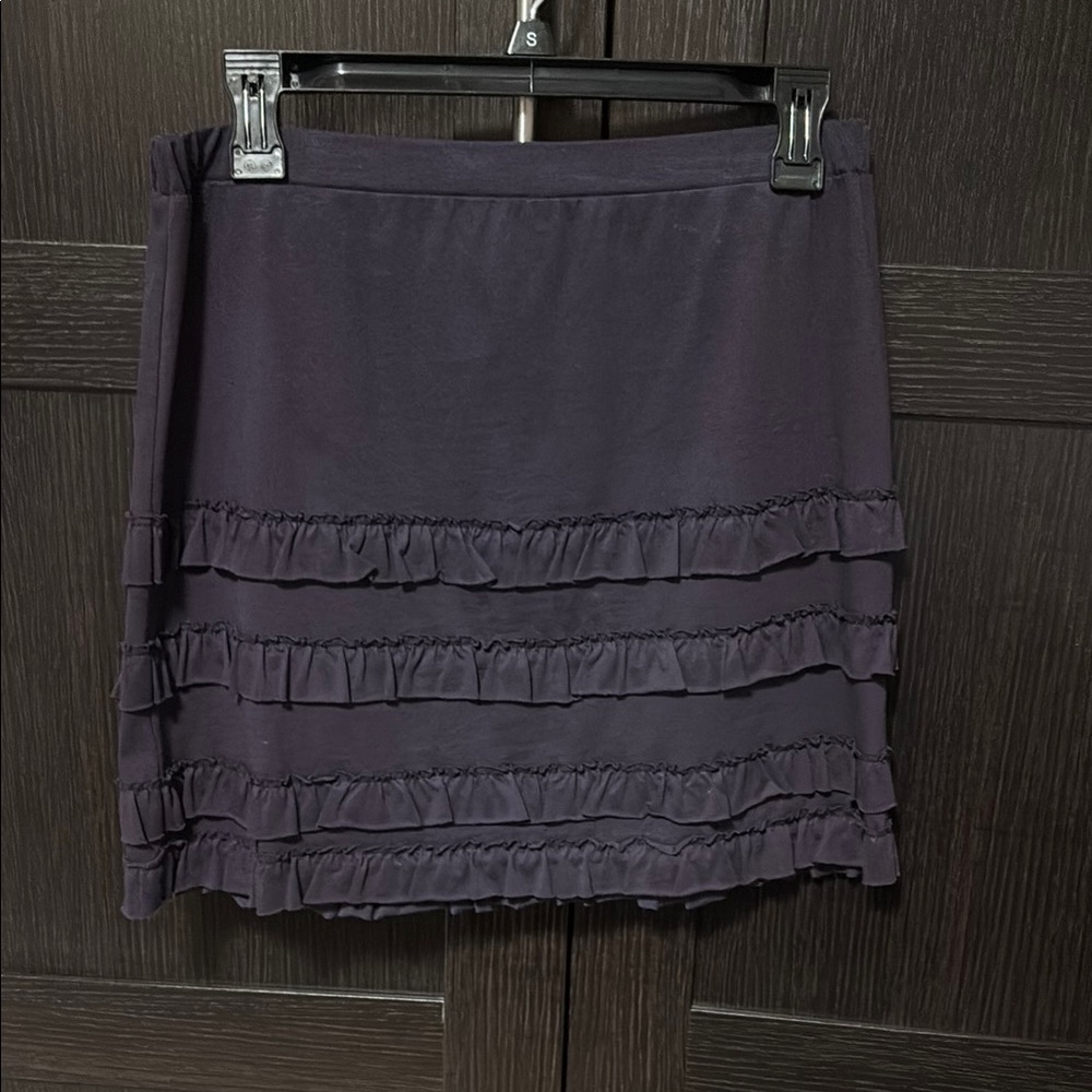 Elegant Black Ruffled Skirt